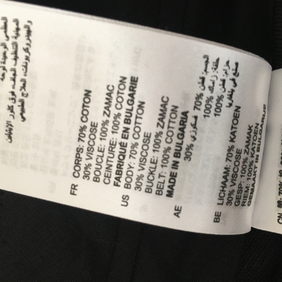 Sandro Paris high waisted side zip belted shorts sz 36 - Picture 5 of 8